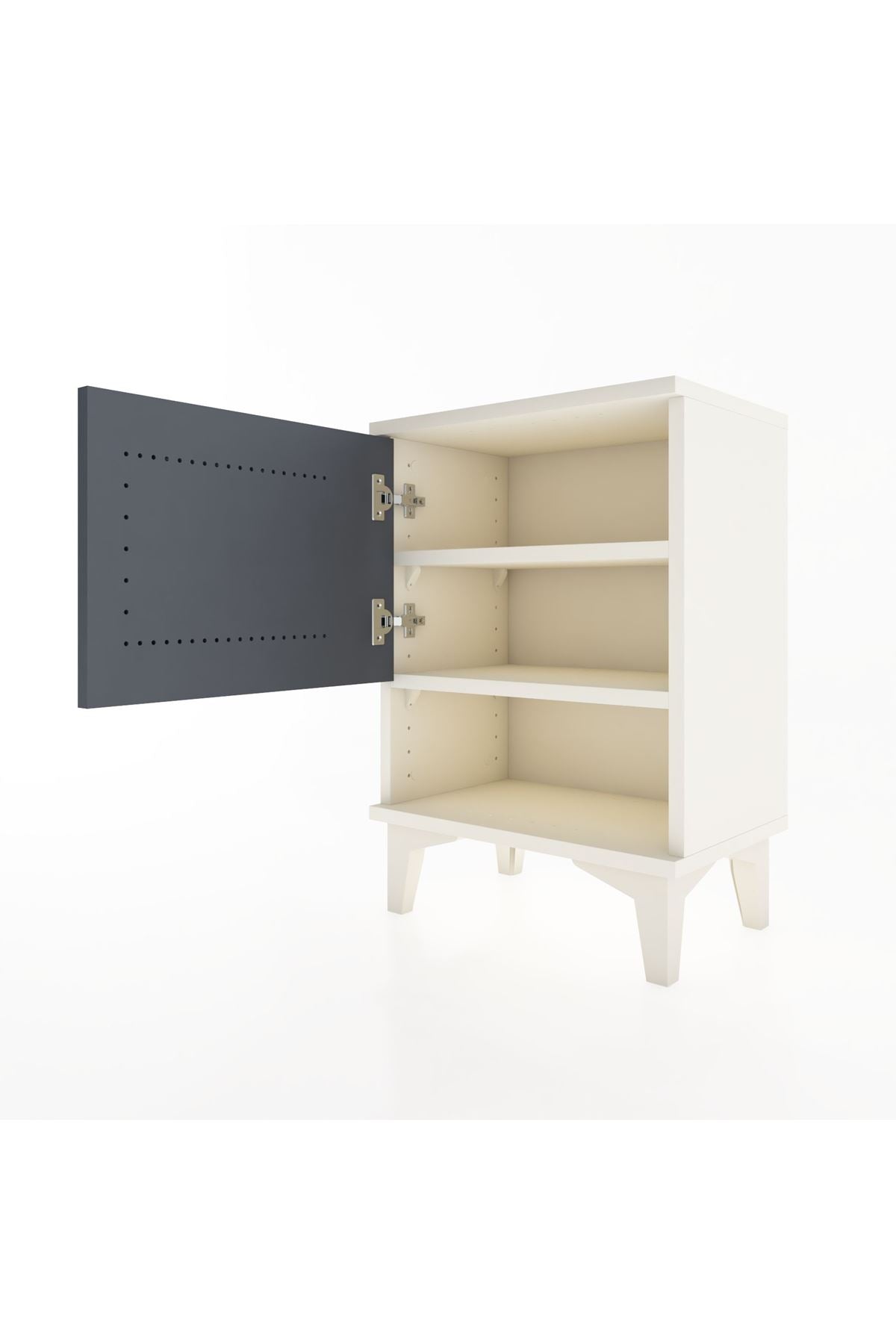 Arges Komodin 2 Raflı Tek Kapaklı 44x30x64 - S07M015V2A