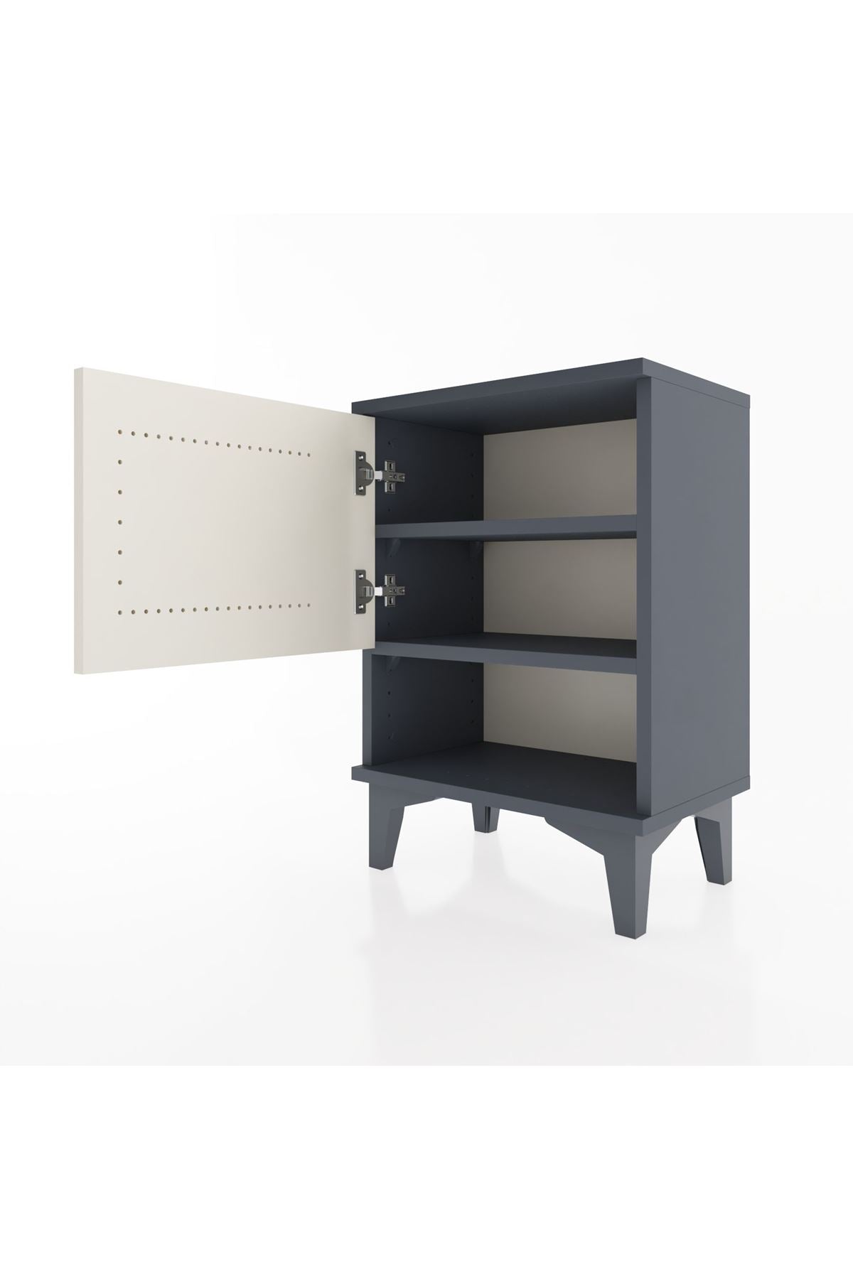 Arges Komodin 2 Raflı Tek Kapaklı 44x30x64 - S07M015V4A