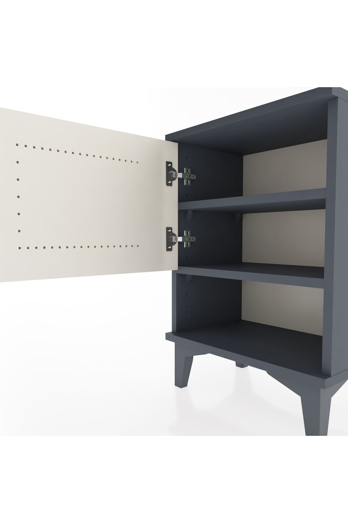 Arges Komodin 2 Raflı Tek Kapaklı 44x30x64 - S07M015V4A
