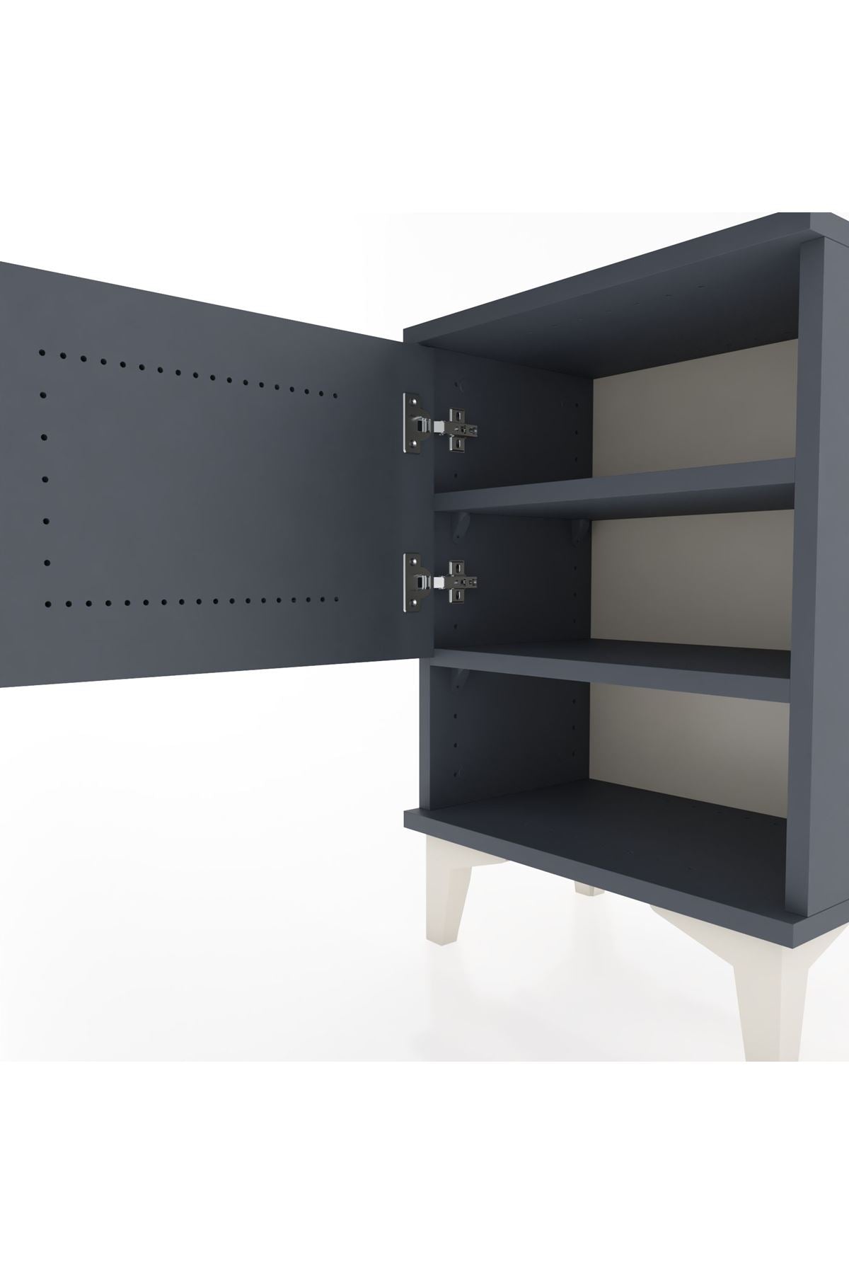 Arges Komodin 2 Raflı Tek Kapaklı 44x30x64 - S07M015V5A