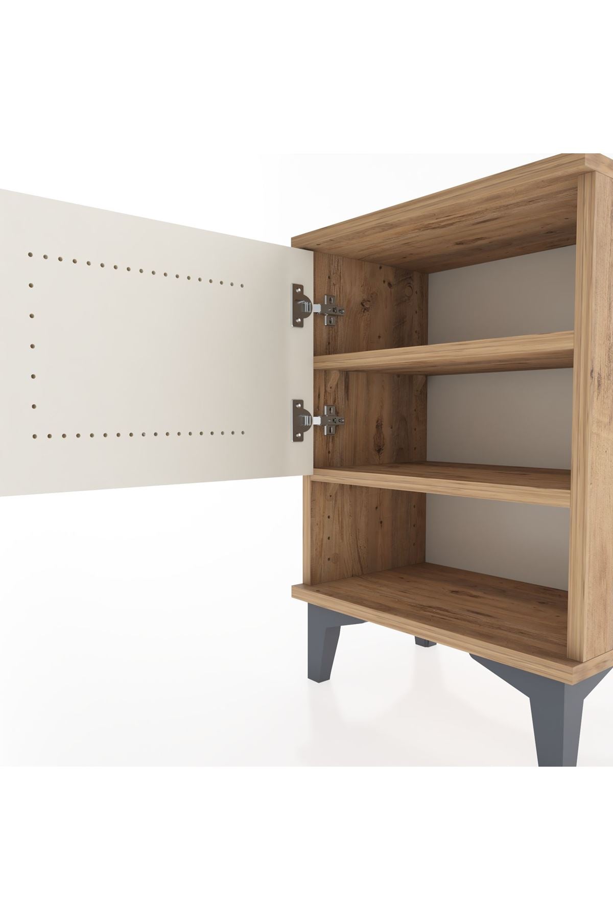 Arges Komodin 2 Raflı Tek Kapaklı 44x30x64 - S07M015V7A