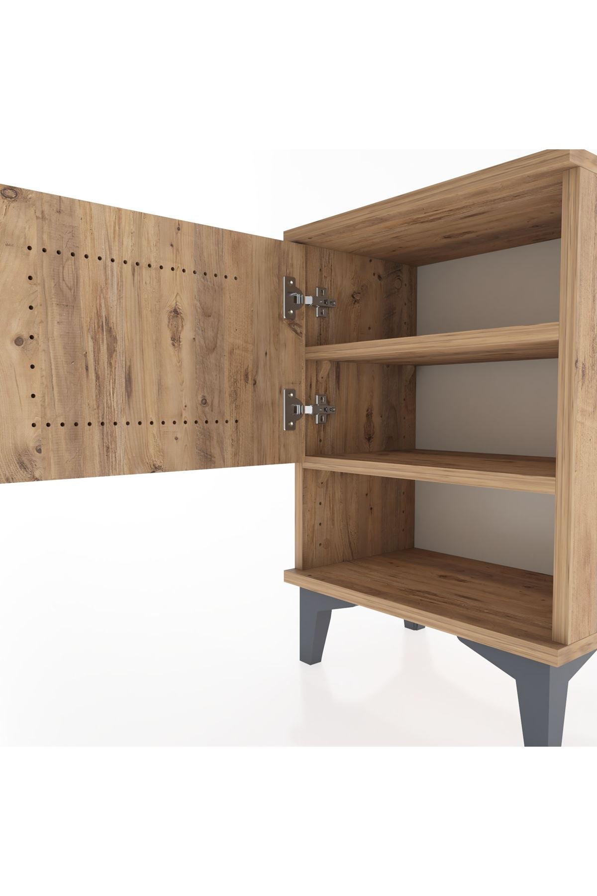 Arges Komodin 2 Raflı Tek Kapaklı 44x30x64 - S07M015V9A