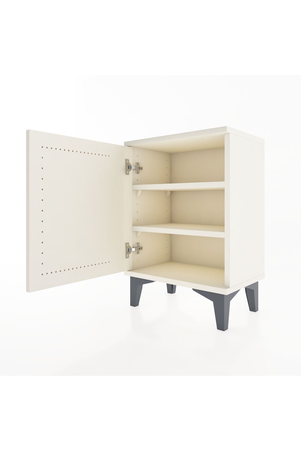 Arges Komodin 2 Raflı Tek Kapaklı 44x30x64 - S07M016V1A