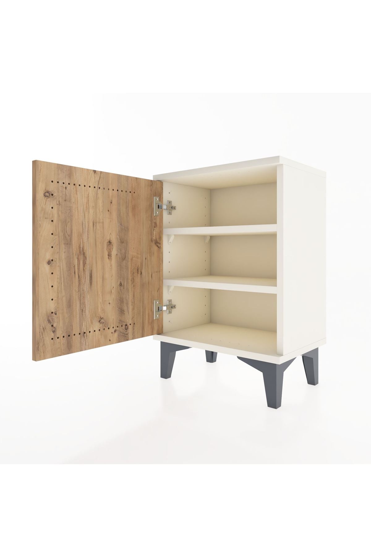 Arges Komodin 2 Raflı Tek Kapaklı 44x30x64 - S07M016V3A