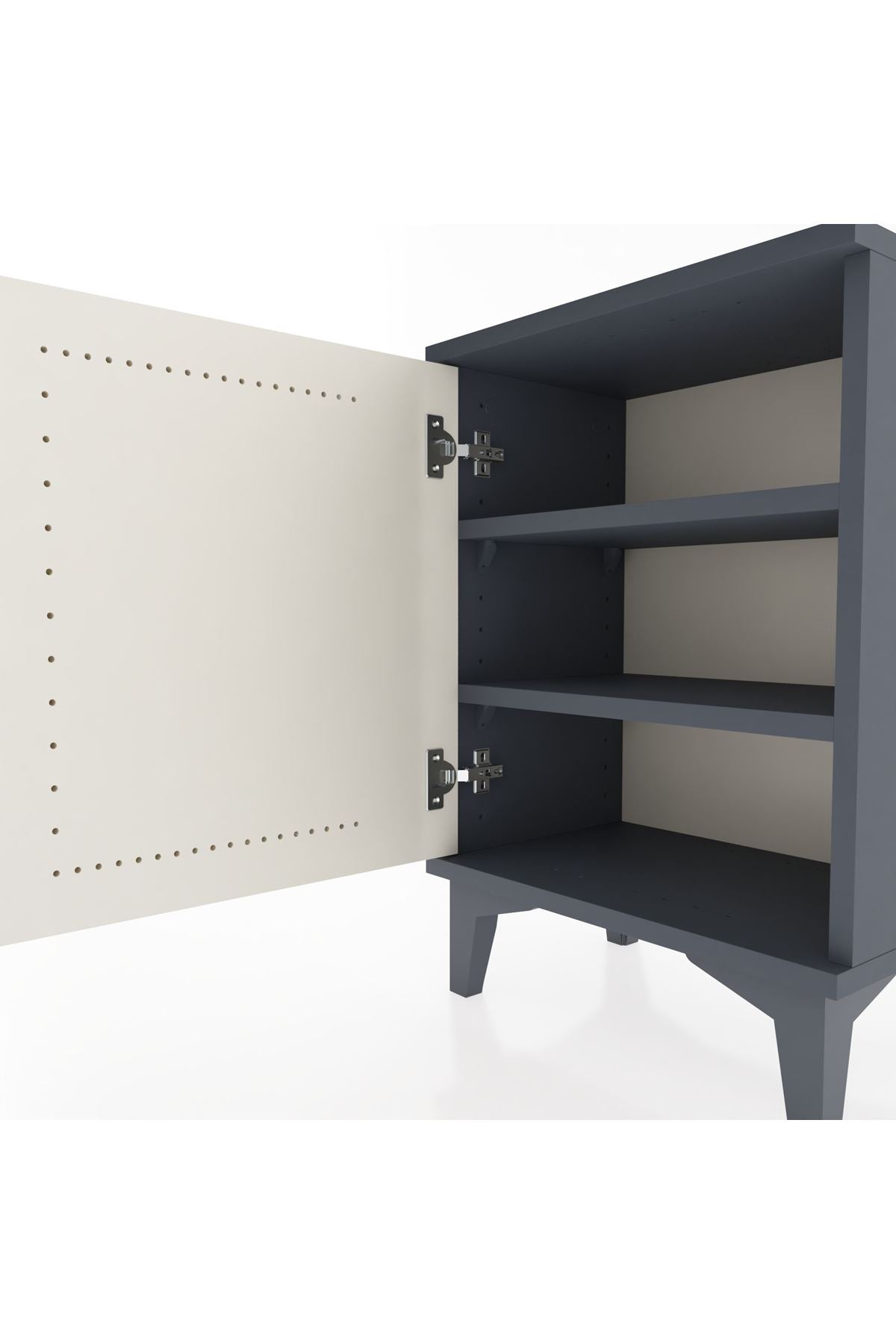 Arges Komodin 2 Raflı Tek Kapaklı 44x30x64 - S07M016V4A