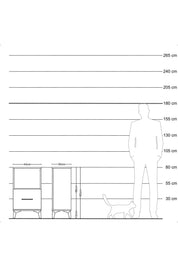 Arges Komodin Tek Raflı Tek Çekmeceli 44x30x80 - S08M021V2A