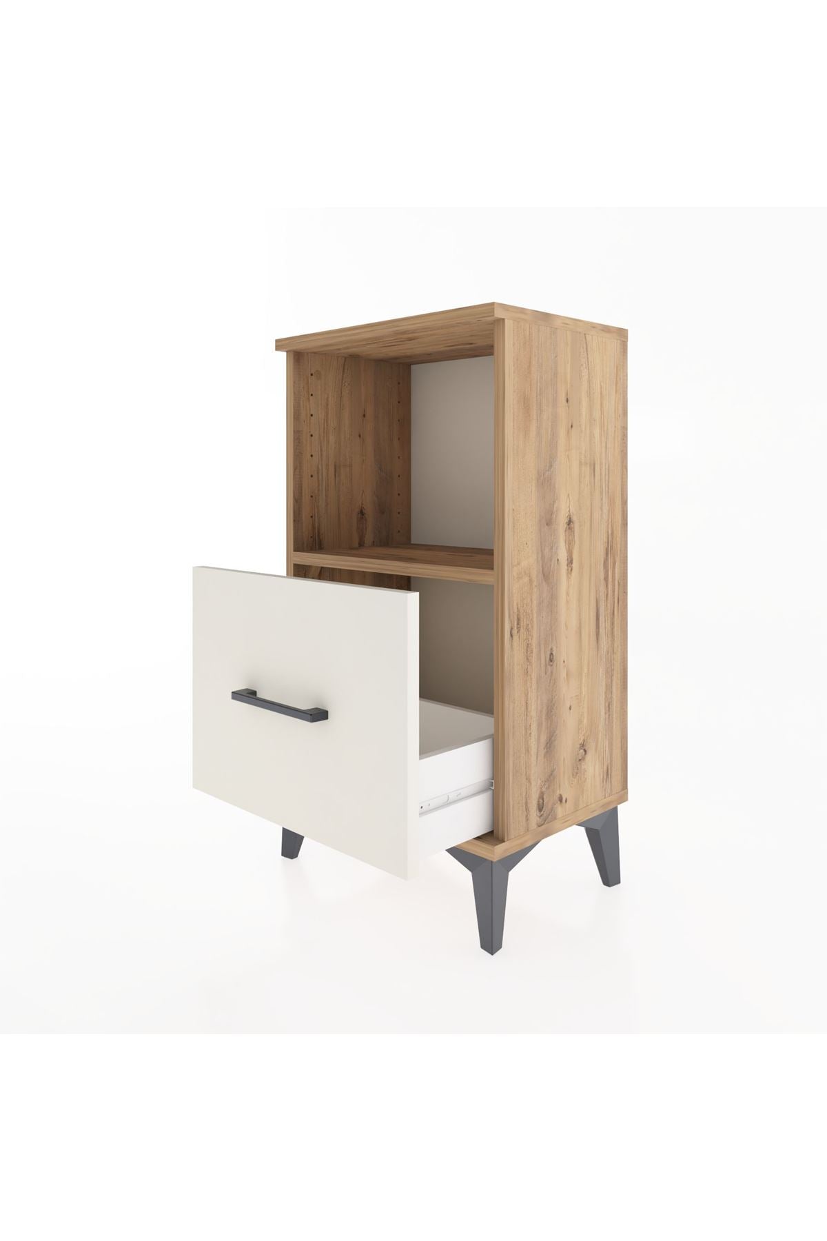 Arges Komodin Tek Raflı Tek Çekmeceli 44x30x80 - S08M021V7A