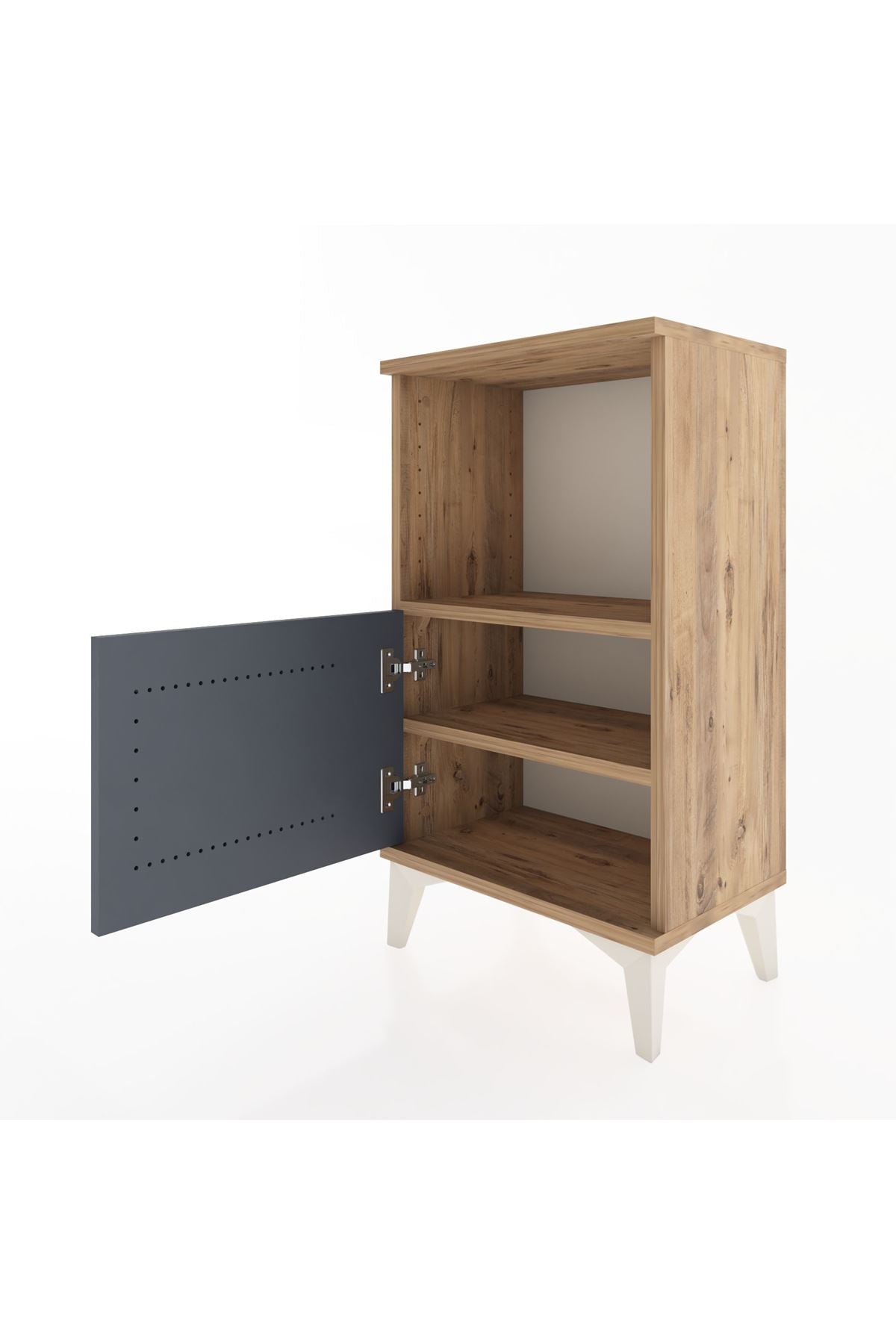 Arges Komodin 2 Raflı Tek Kapaklı 44x30x80 - S08M001V8A