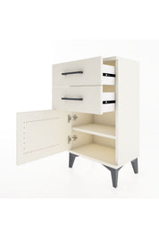 Arges Komodin Tek Raflı 2 Çekmeceli Tek Kapaklı 44x30x80 - S08M002V1A