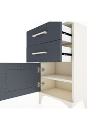 Arges Komodin Tek Raflı 2 Çekmeceli Tek Kapaklı 44x30x80 - S08M002V2A