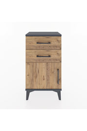 Arges Komodin Tek Raflı 2 Çekmeceli Tek Kapaklı 44x30x80 - S08M002V6A