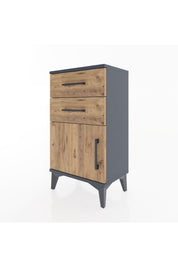Arges Komodin Tek Raflı 2 Çekmeceli Tek Kapaklı 44x30x80 - S08M002V6A