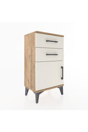 Arges Komodin Tek Raflı 2 Çekmeceli Tek Kapaklı 44x30x80 - S08M002V7A