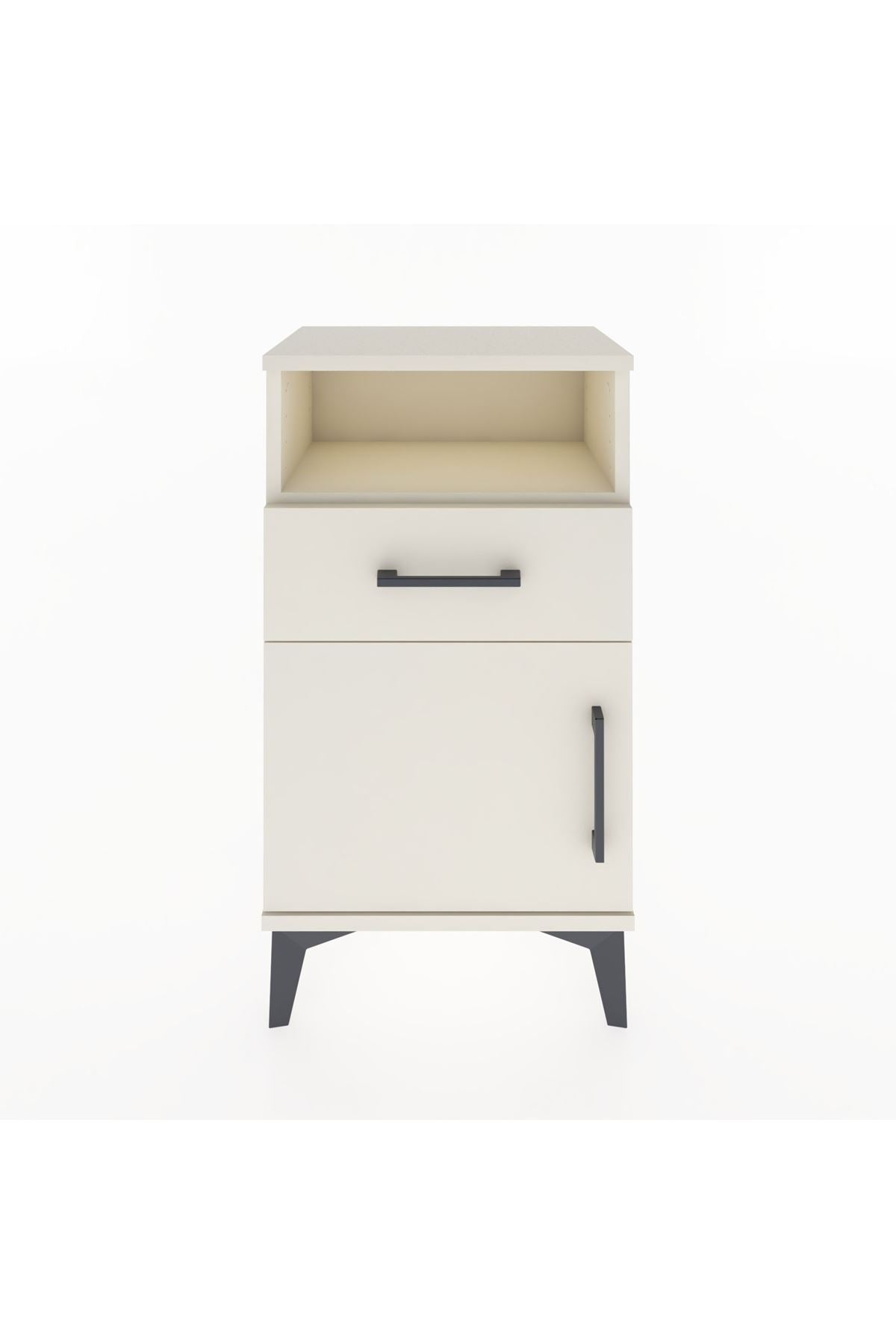 Arges Komodin 2 Raflı Tek Çekmeceli Tek Kapaklı 44x30x80 - S08M003V1A