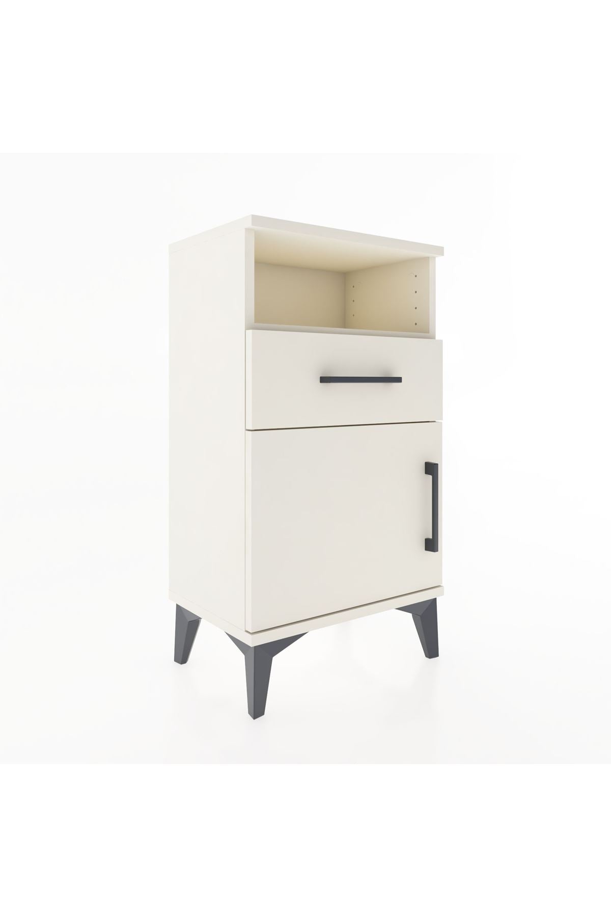 Arges Komodin 2 Raflı Tek Çekmeceli Tek Kapaklı 44x30x80 - S08M003V1A