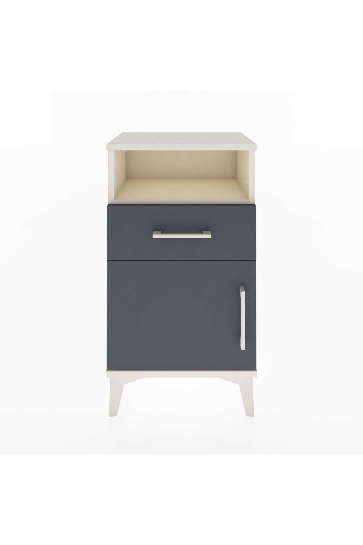 Arges Komodin 2 Raflı Tek Çekmeceli Tek Kapaklı 44x30x80 - S08M003V2A