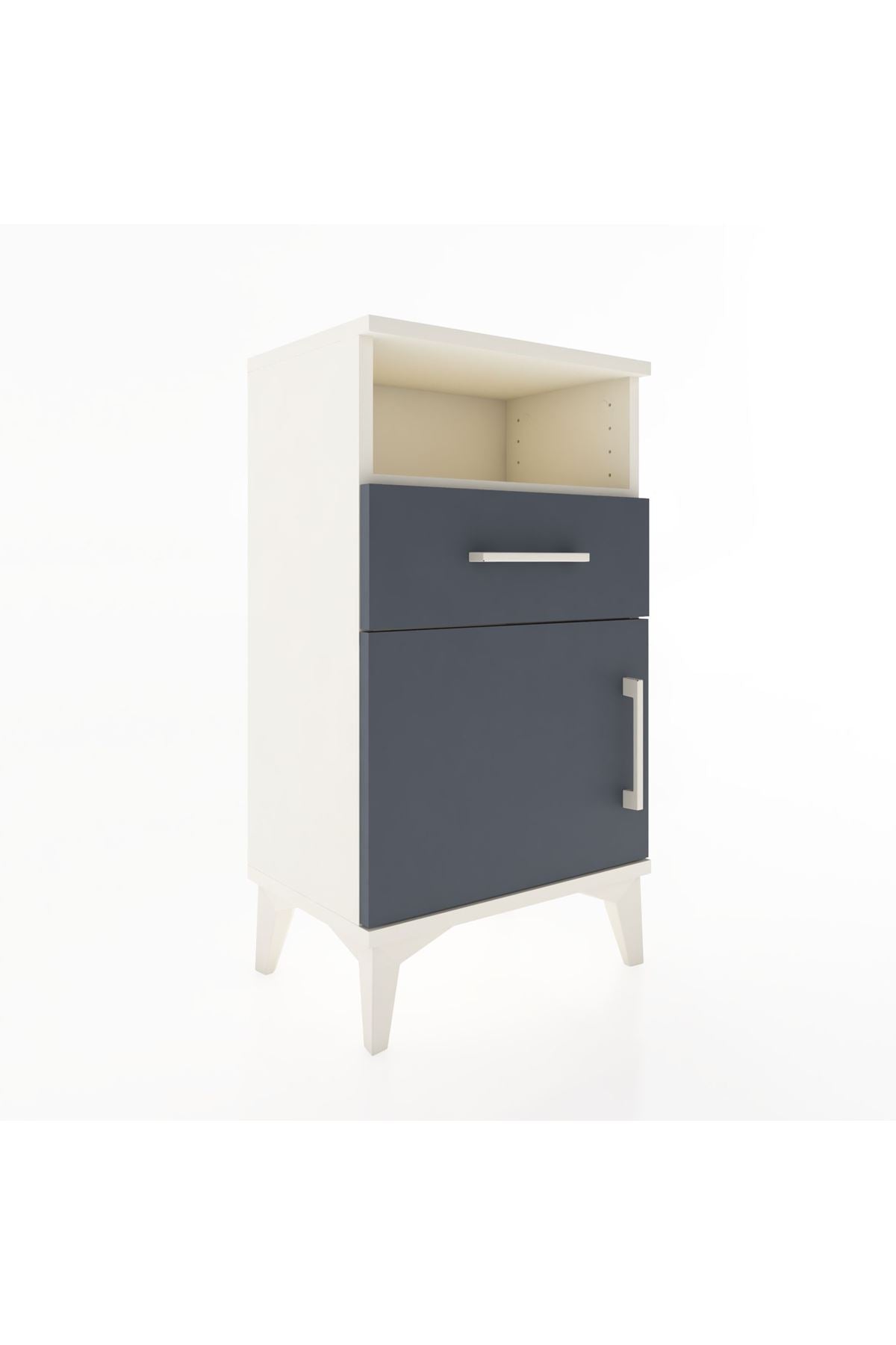 Arges Komodin 2 Raflı Tek Çekmeceli Tek Kapaklı 44x30x80 - S08M003V2A