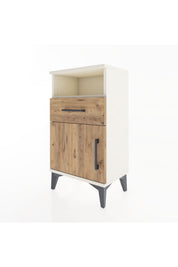 Arges Komodin 2 Raflı Tek Çekmeceli Tek Kapaklı 44x30x80 - S08M003V3A