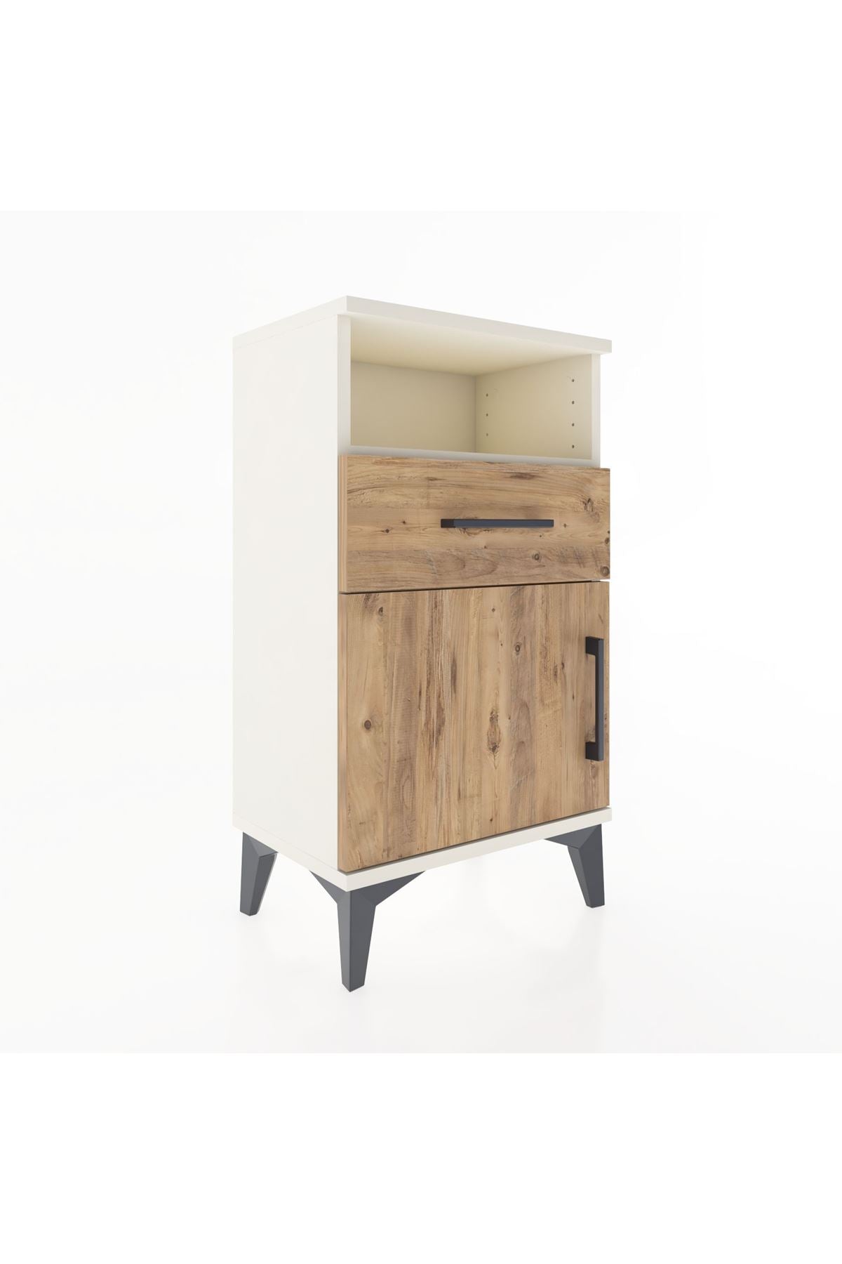 Arges Komodin 2 Raflı Tek Çekmeceli Tek Kapaklı 44x30x80 - S08M003V3A