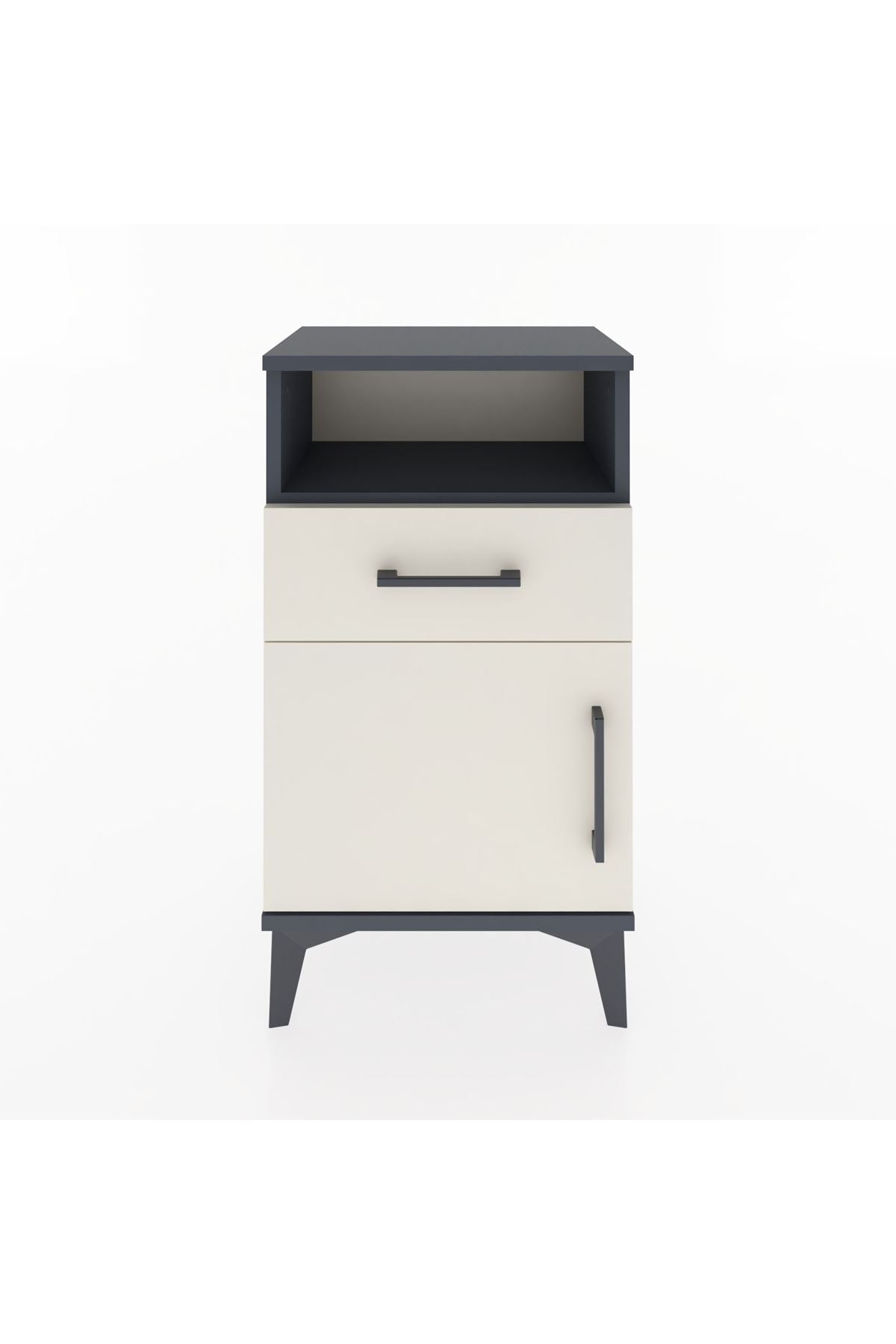 Arges Komodin 2 Raflı Tek Çekmeceli Tek Kapaklı 44x30x80 - S08M003V4A