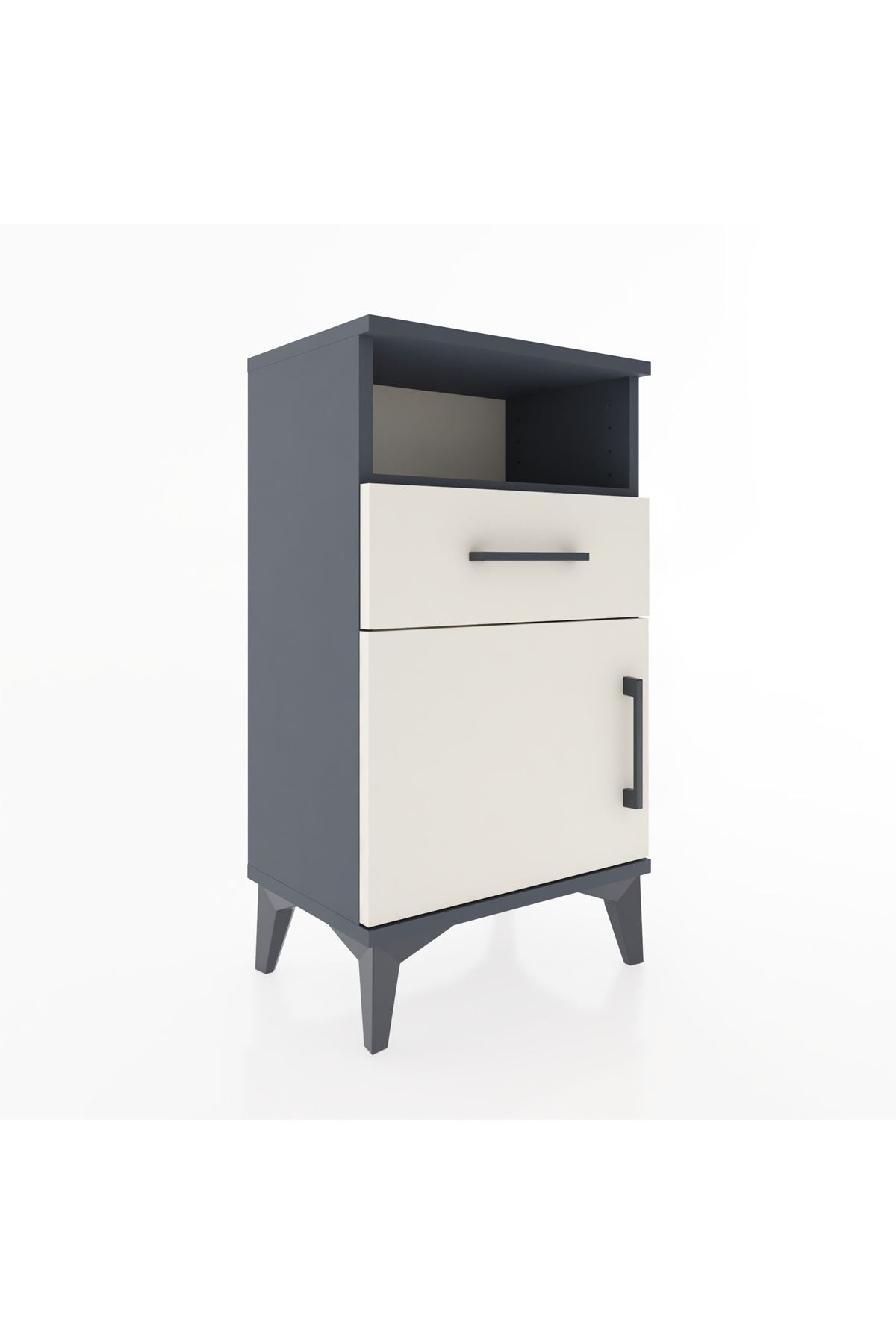 Arges Komodin 2 Raflı Tek Çekmeceli Tek Kapaklı 44x30x80 - S08M003V4A