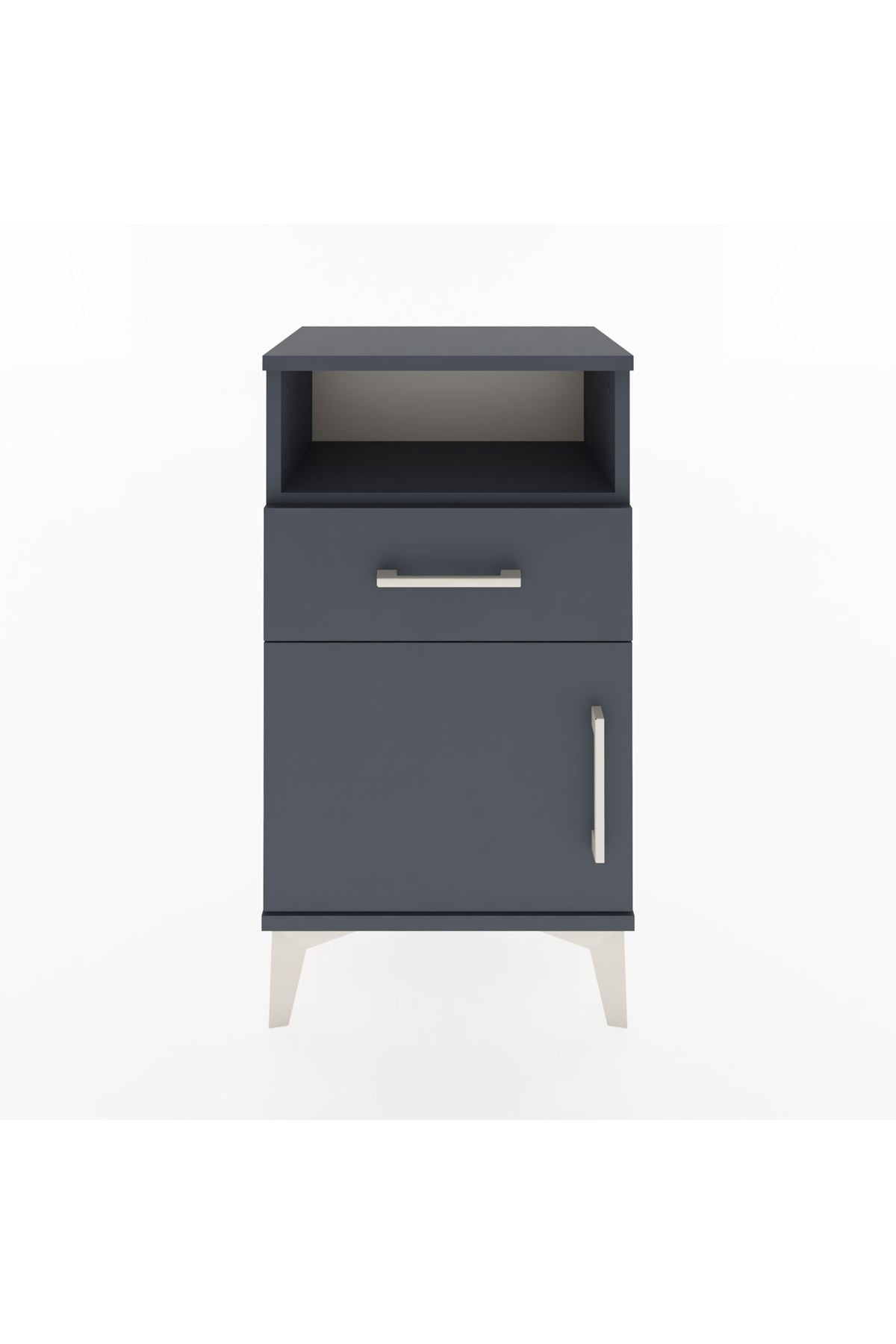 Arges Komodin 2 Raflı Tek Çekmeceli Tek Kapaklı 44x30x80 - S08M003V5A