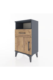 Arges Komodin 2 Raflı Tek Çekmeceli Tek Kapaklı 44x30x80 - S08M003V6A