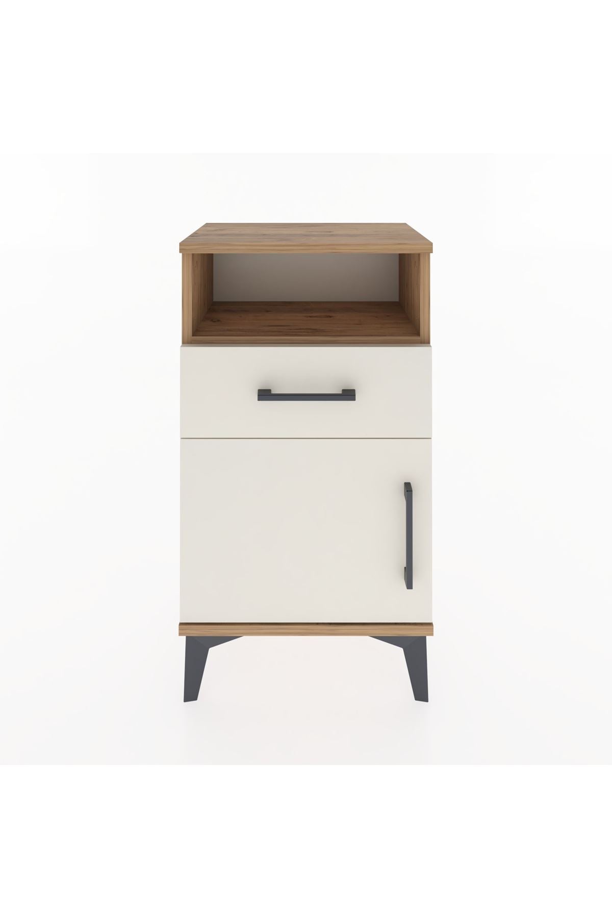 Arges Komodin 2 Raflı Tek Çekmeceli Tek Kapaklı 44x30x80 - S08M003V7A