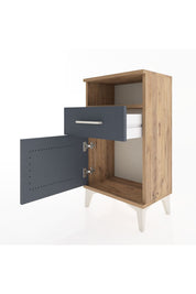 Arges Komodin 2 Raflı Tek Çekmeceli Tek Kapaklı 44x30x80 - S08M003V8A