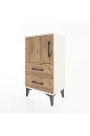 Arges Komodin 2 Raflı 2 Çekmeceli Tek Kapaklı 44x30x80 - S08M004V3A