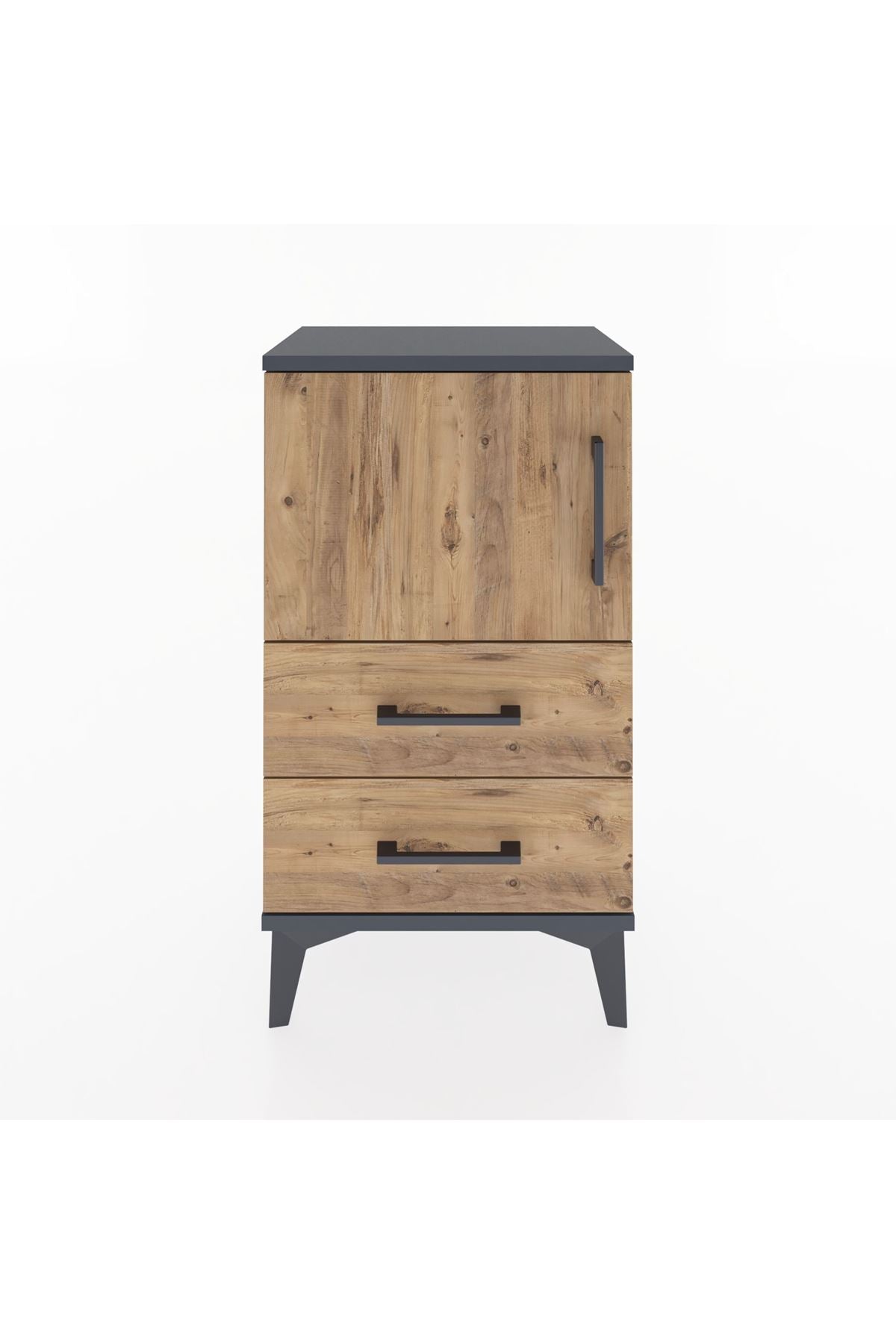 Arges Komodin 2 Raflı 2 Çekmeceli Tek Kapaklı 44x30x80 - S08M004V6A