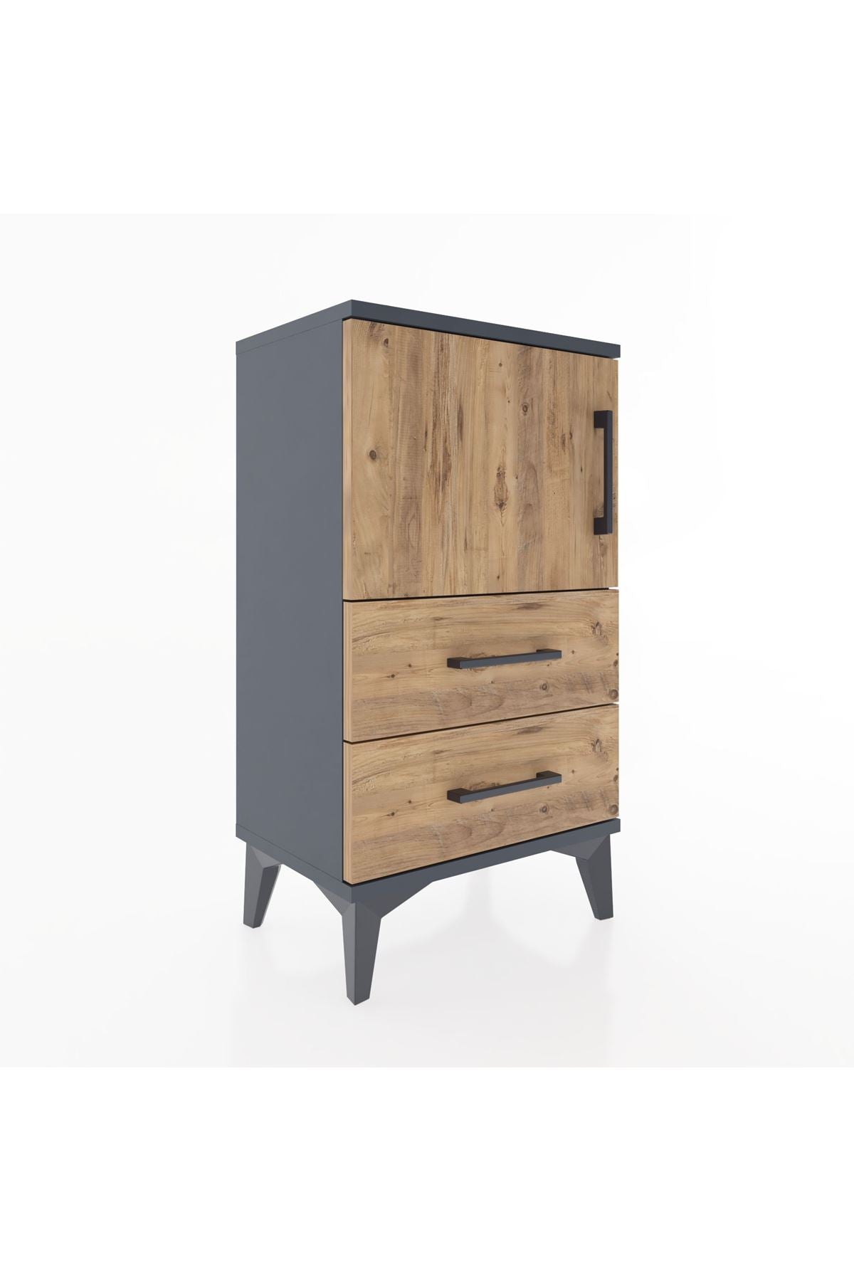 Arges Komodin 2 Raflı 2 Çekmeceli Tek Kapaklı 44x30x80 - S08M004V6A