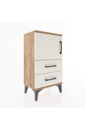 Arges Komodin 2 Raflı 2 Çekmeceli Tek Kapaklı 44x30x80 - S08M004V7A