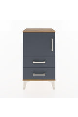 Arges Komodin 2 Raflı 2 Çekmeceli Tek Kapaklı 44x30x80
