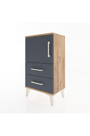 Arges Komodin 2 Raflı 2 Çekmeceli Tek Kapaklı 44x30x80 - S08M004V8A