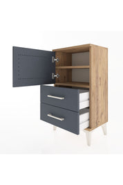 Arges Komodin 2 Raflı 2 Çekmeceli Tek Kapaklı 44x30x80 - S08M004V8A