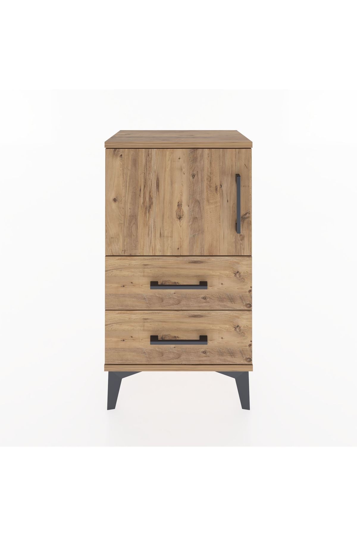 Arges Komodin 2 Raflı 2 Çekmeceli Tek Kapaklı 44x30x80 - S08M004V9A