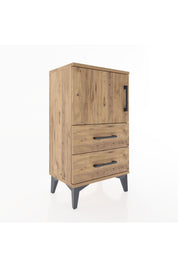 Arges Komodin 2 Raflı 2 Çekmeceli Tek Kapaklı 44x30x80 - S08M004V9A