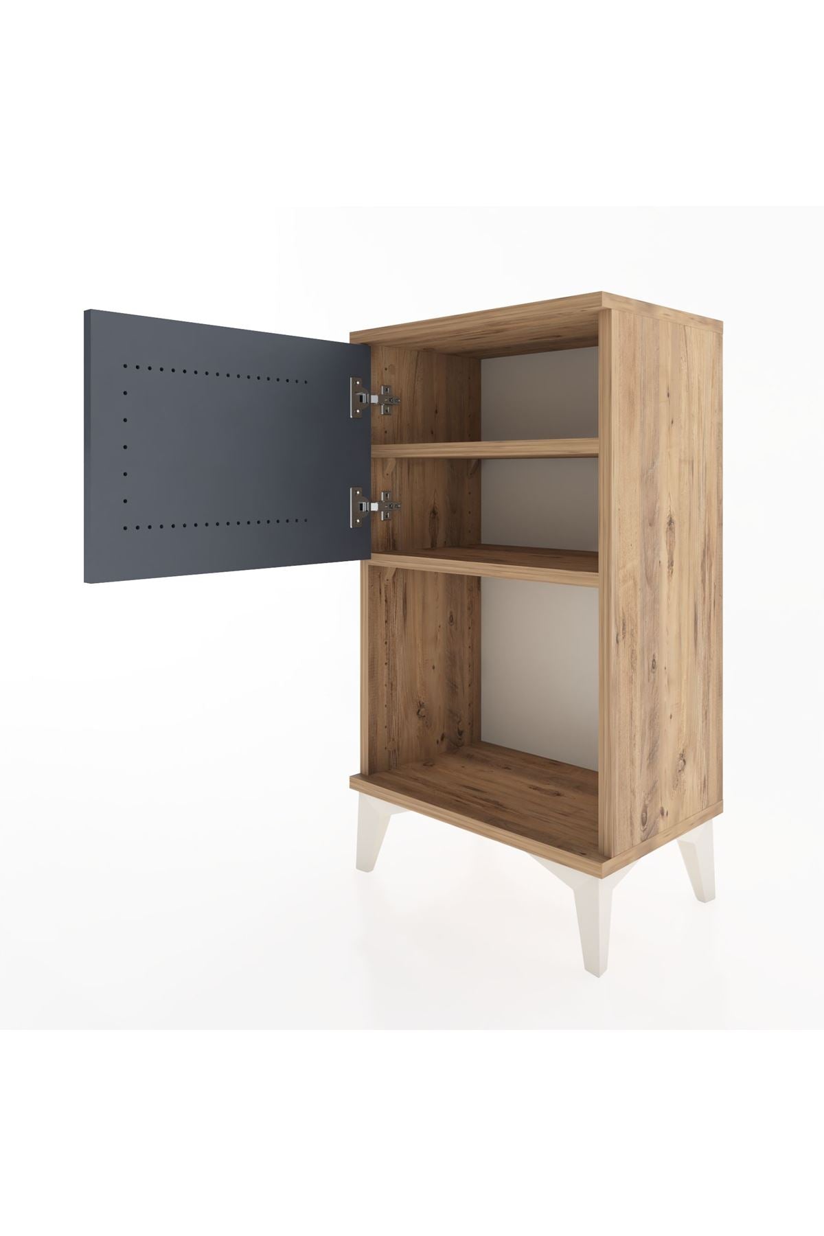 Arges Komodin 2 Raflı Tek Kapaklı 44x30x80 - S08M005V8A