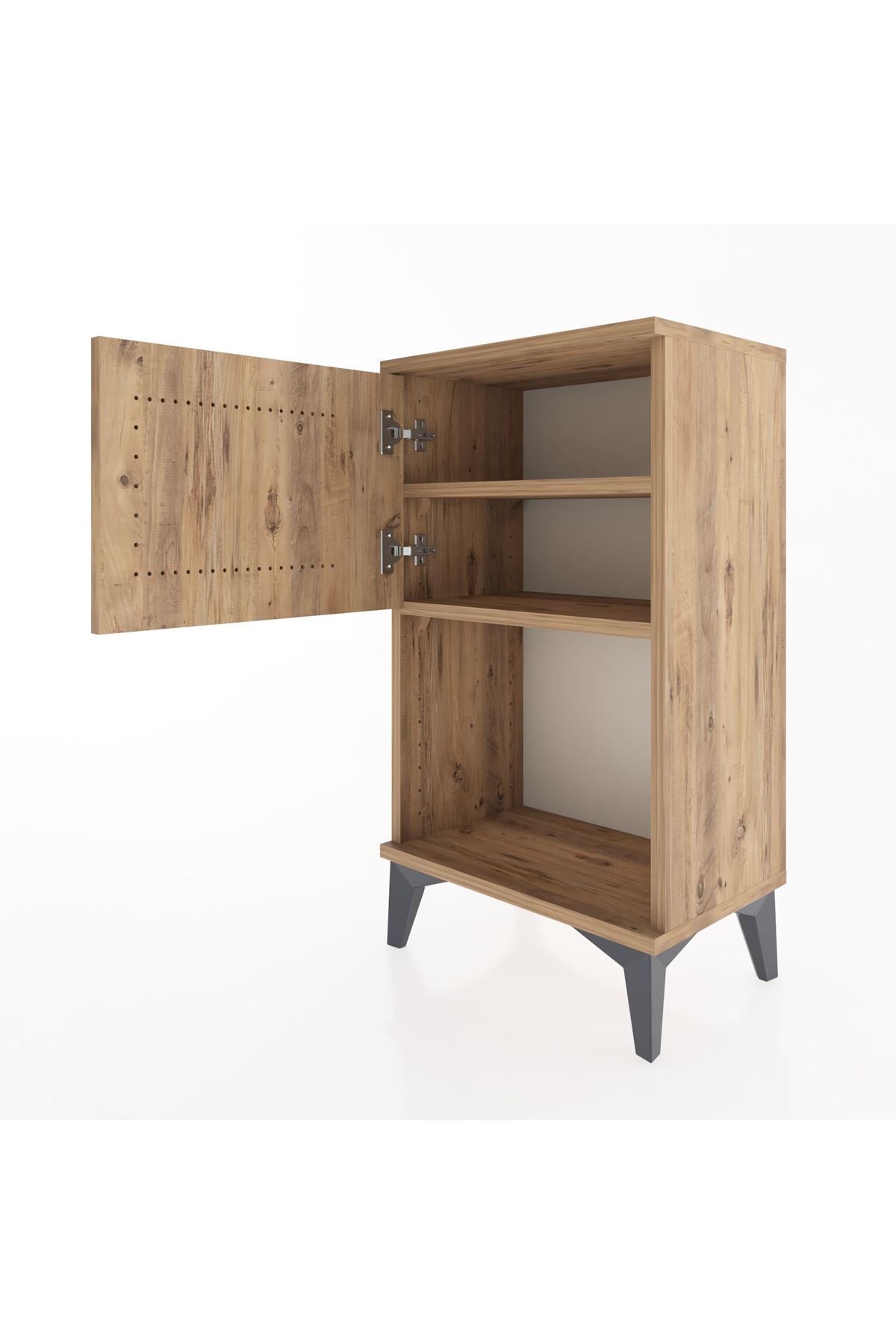 Arges Komodin 2 Raflı Tek Kapaklı 44x30x80 - S08M005V9A