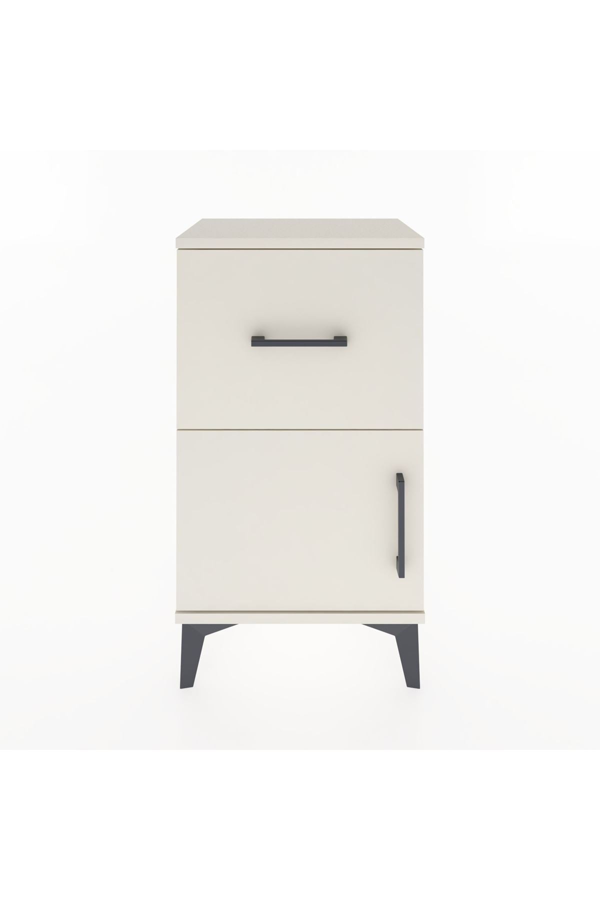 Arges Komodin Tek Raflı Tek Çekmeceli Tek Kapaklı 44x30x80 - S08M007V1A