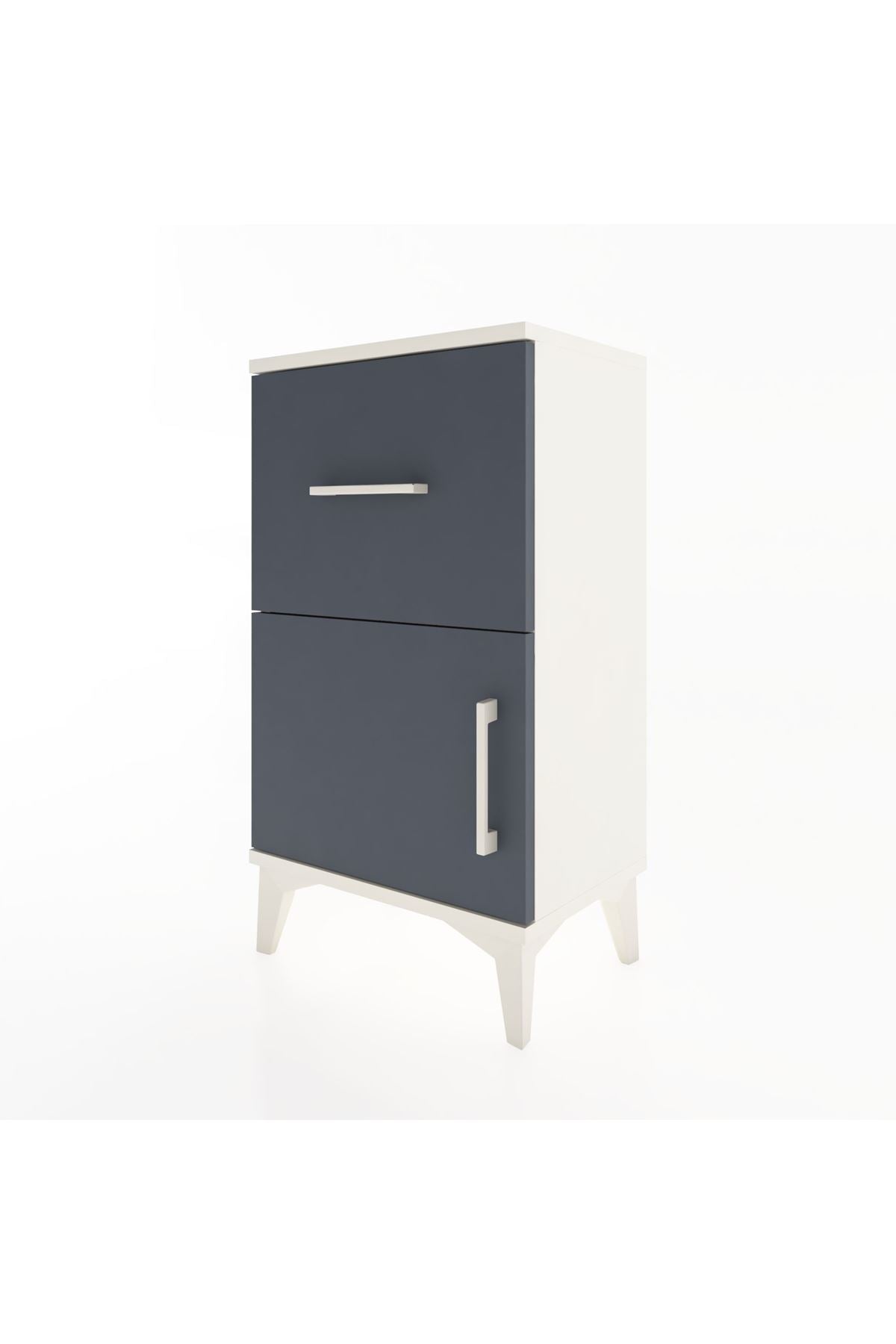 Arges Komodin Tek Raflı Tek Çekmeceli Tek Kapaklı 44x30x80 - S08M007V2A
