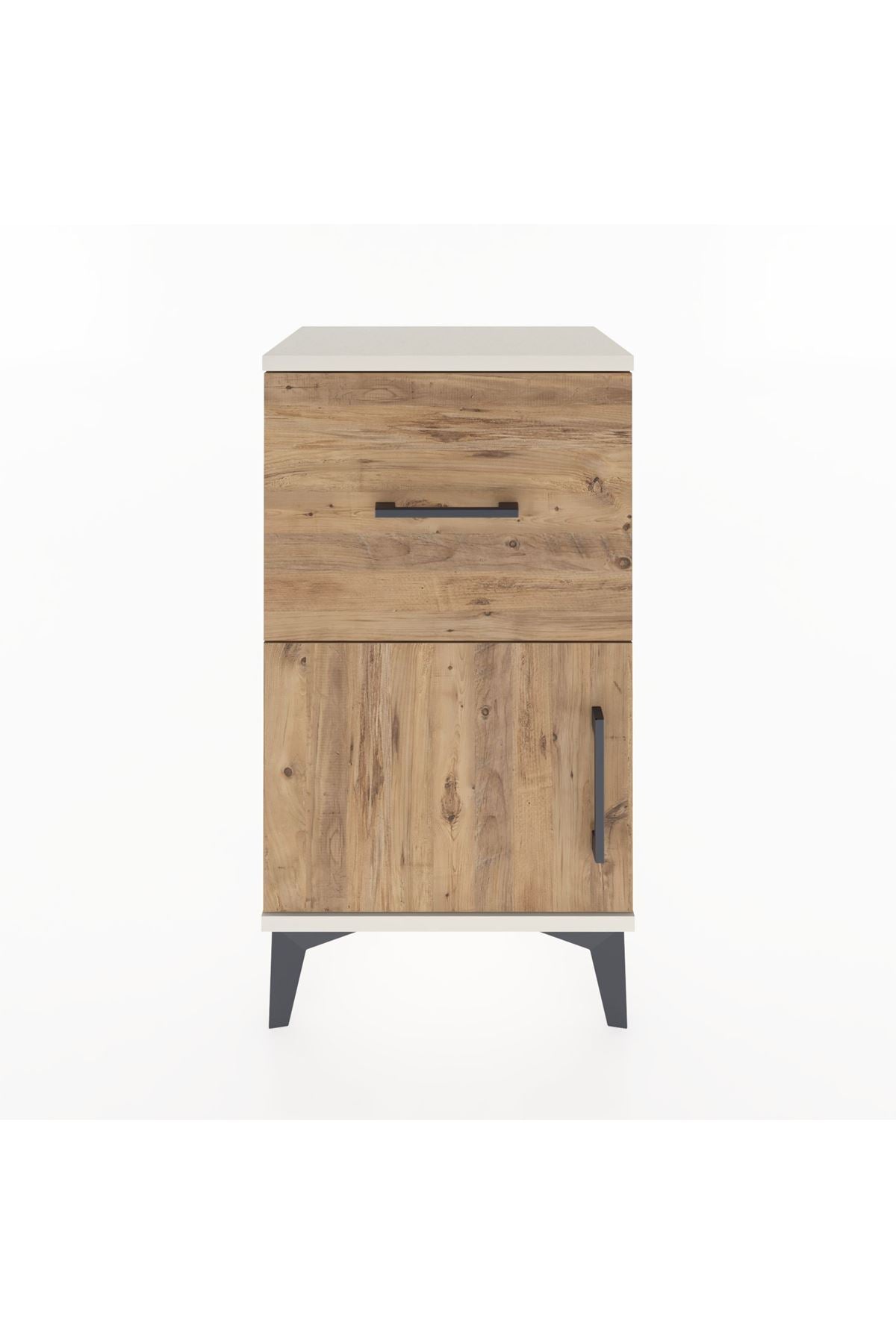 Arges Komodin Tek Raflı Tek Çekmeceli Tek Kapaklı 44x30x80 - S08M007V3A