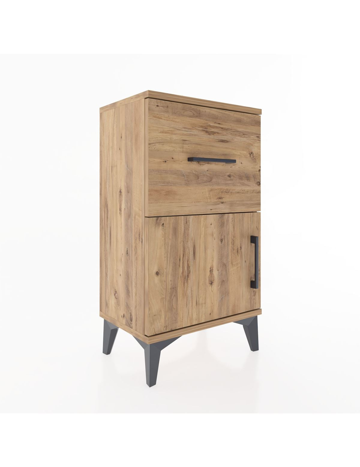 Arges Komodin Tek Raflı Tek Çekmeceli Tek Kapaklı 44x30x80 - S08M007V9A