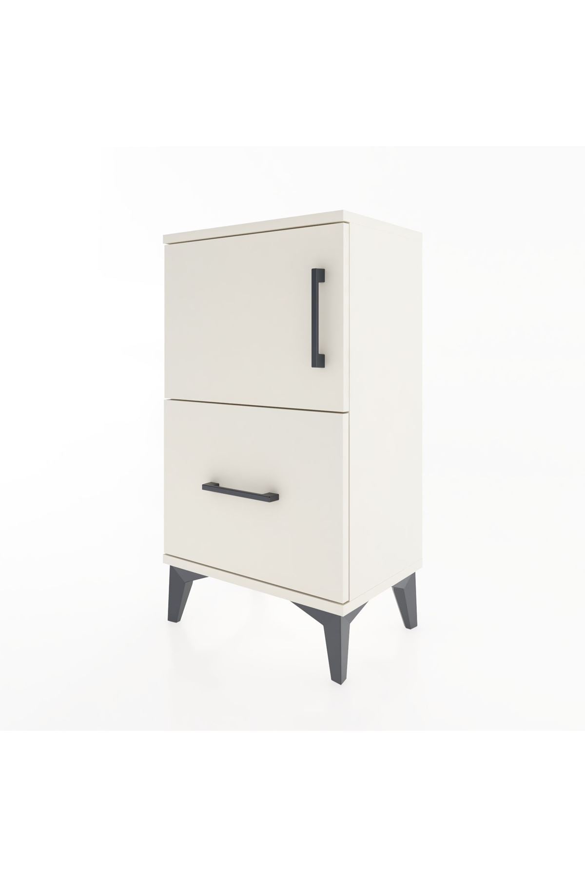 Arges Komodin 2 Raflı Tek Çekmeceli Tek Kapaklı 44x30x80 - S08M008V1A