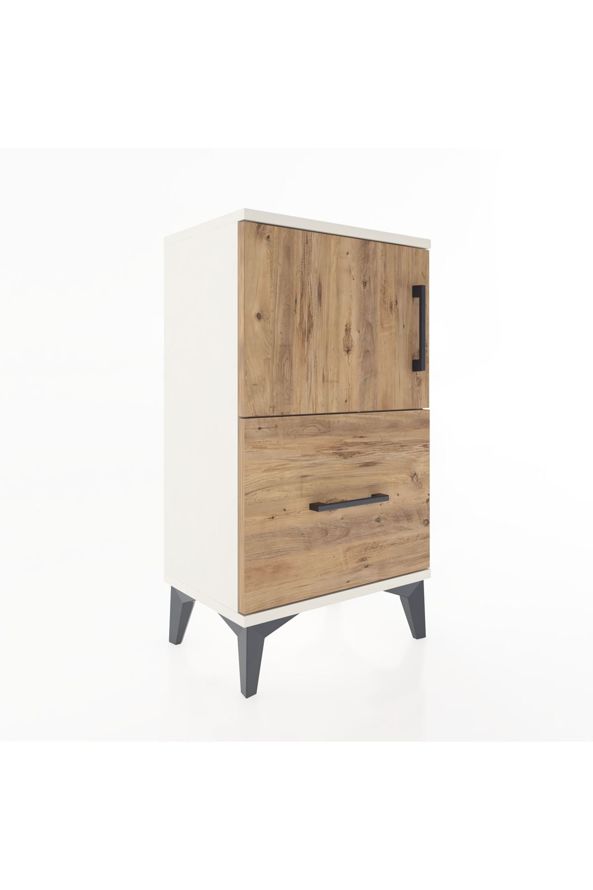Arges Komodin 2 Raflı Tek Çekmeceli Tek Kapaklı 44x30x80 - S08M008V3A