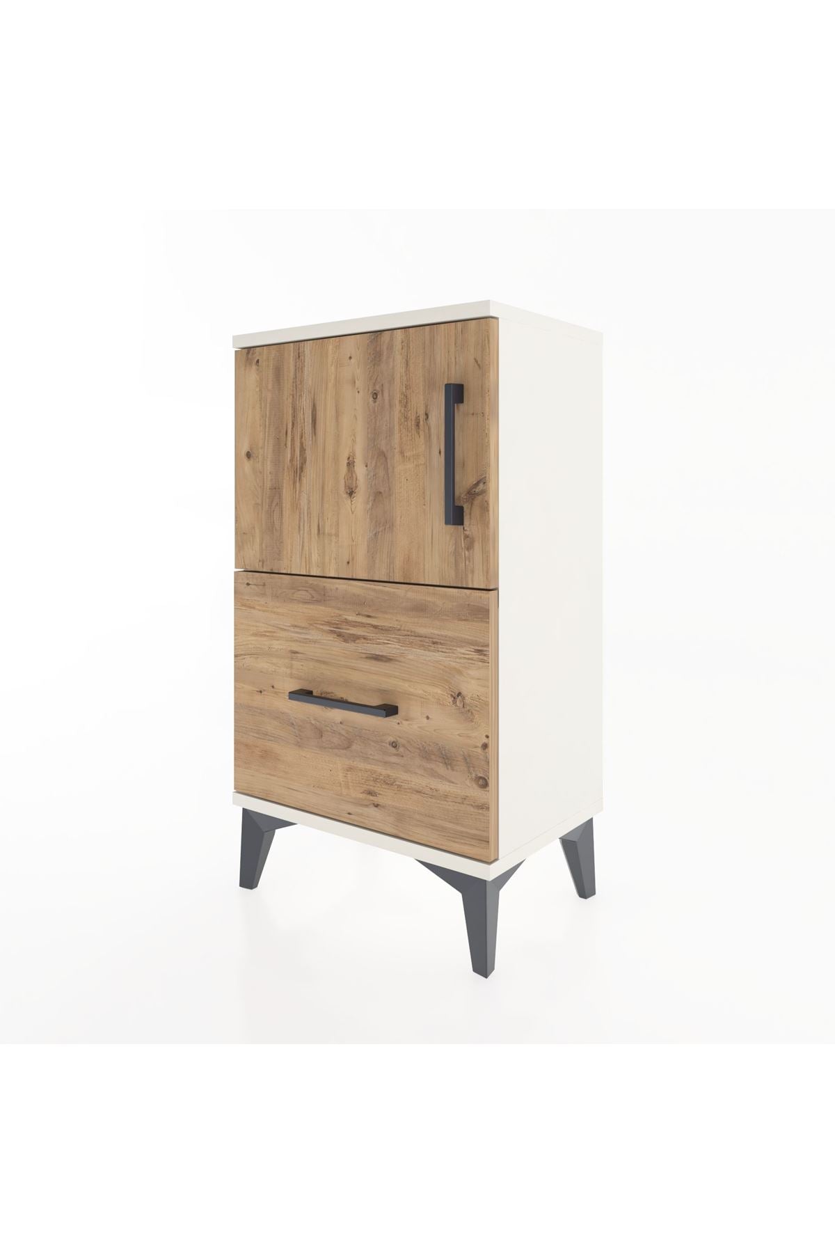 Arges Komodin 2 Raflı Tek Çekmeceli Tek Kapaklı 44x30x80 - S08M008V3A