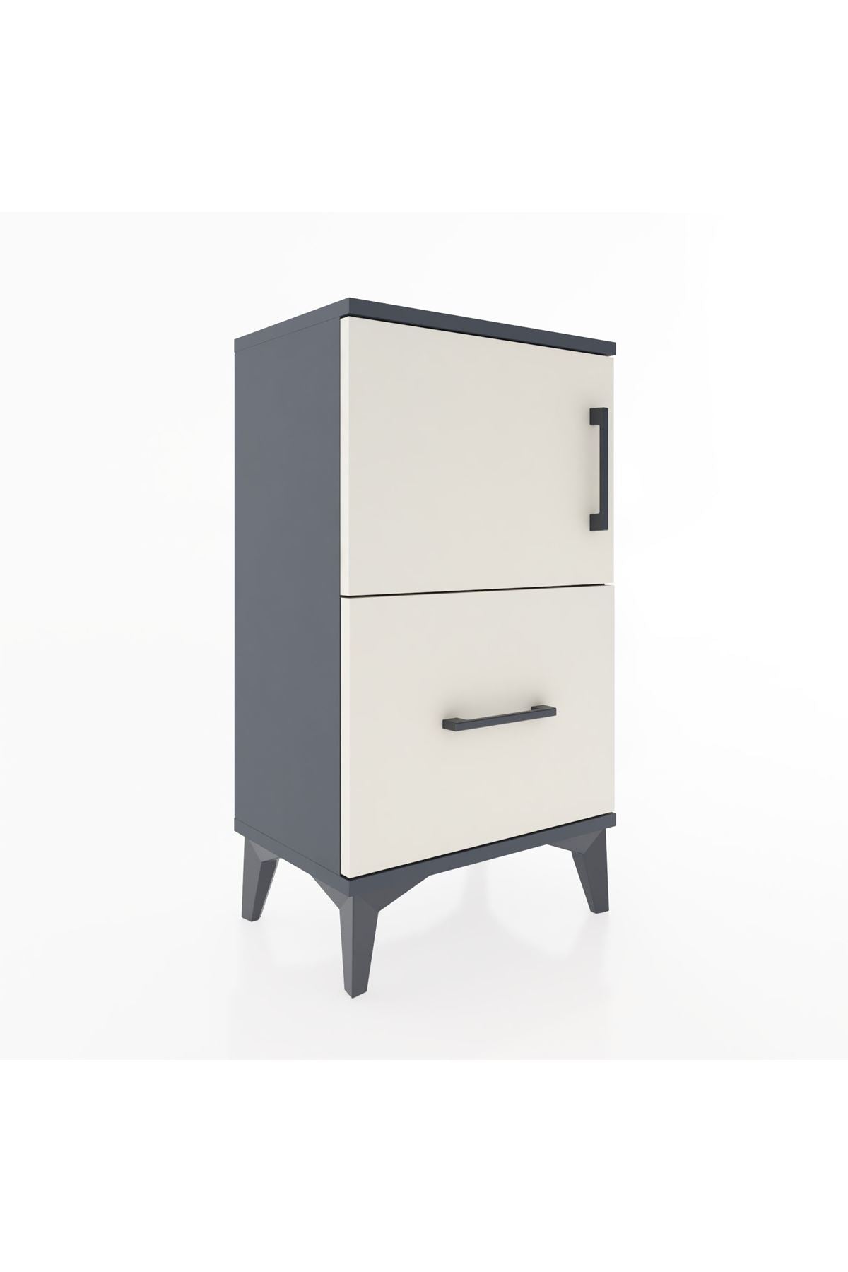 Arges Komodin 2 Raflı Tek Çekmeceli Tek Kapaklı 44x30x80 - S08M008V4A