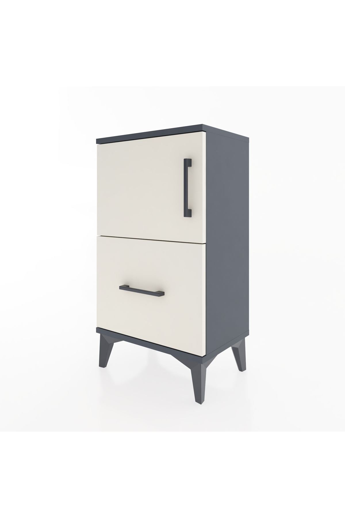 Arges Komodin 2 Raflı Tek Çekmeceli Tek Kapaklı 44x30x80 - S08M008V4A