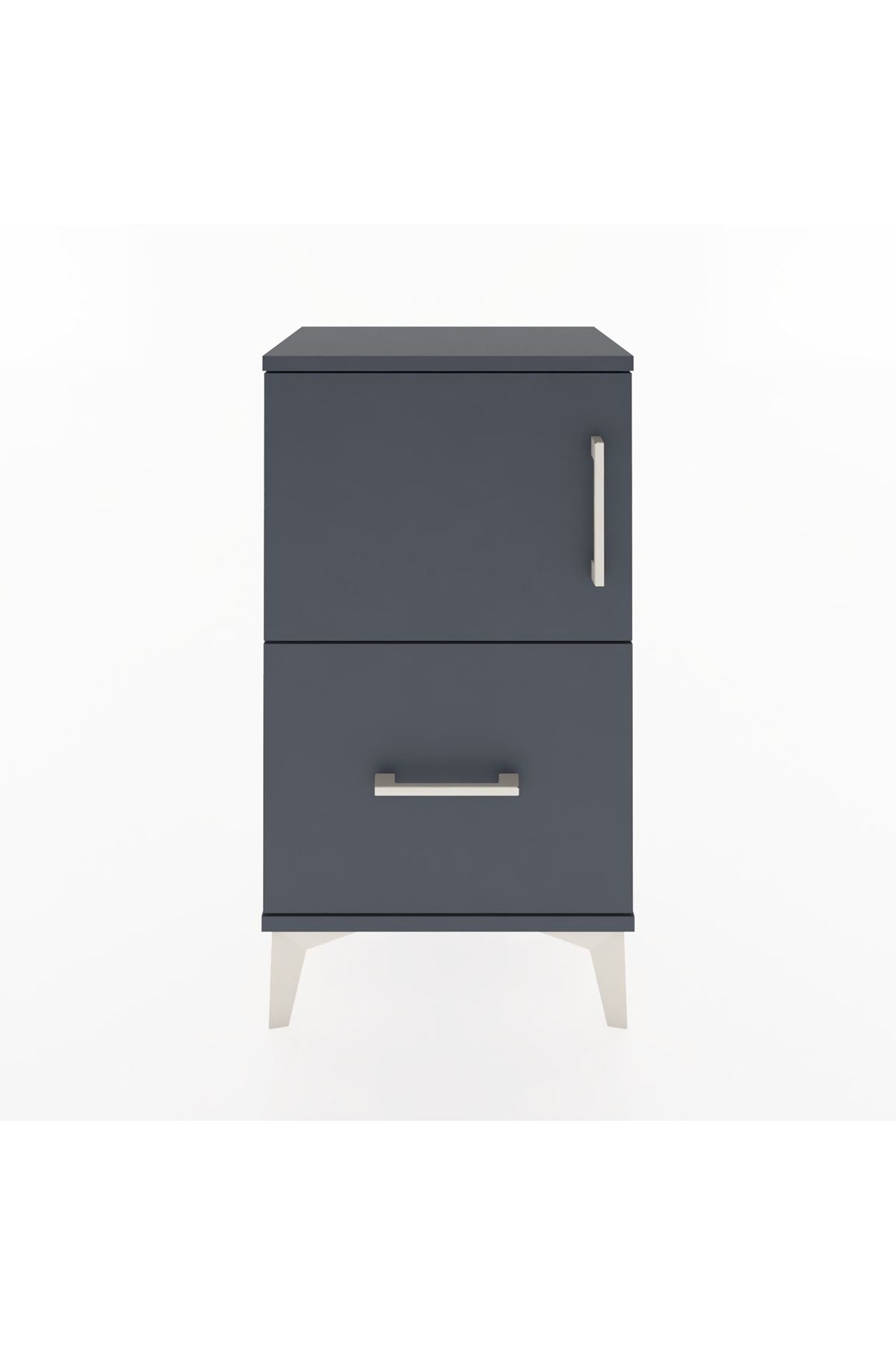 Arges Komodin 2 Raflı Tek Çekmeceli Tek Kapaklı 44x30x80 - S08M008V5A